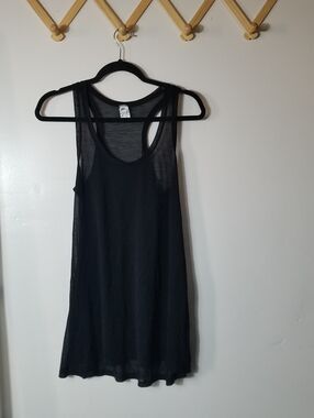 AZUR WOMEN'S BLACK SHEER TANK TOP SIZE LARGE